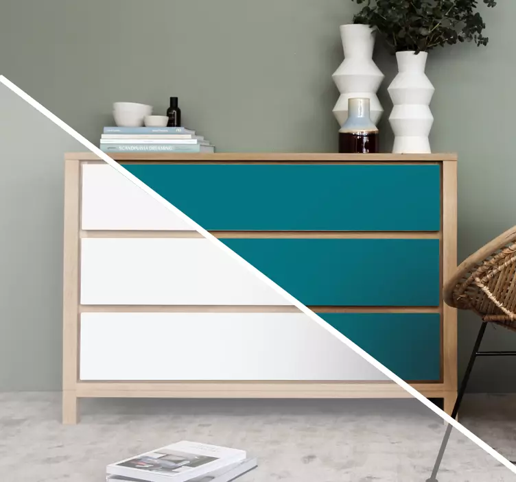 Adhésif meuble Ikea porte Kallax couleur - TenStickers