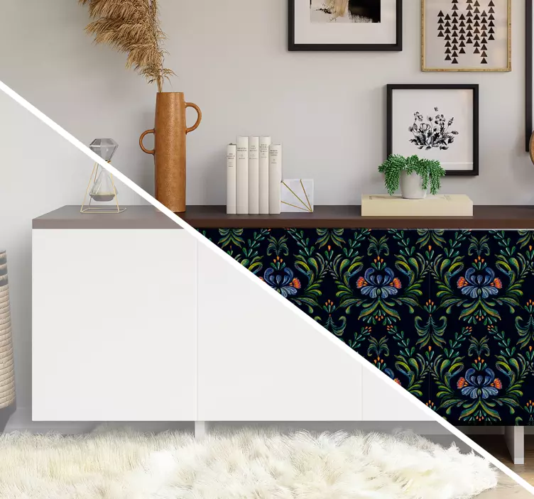 Sticker Meuble Ornement folklorique coloré - TenStickers