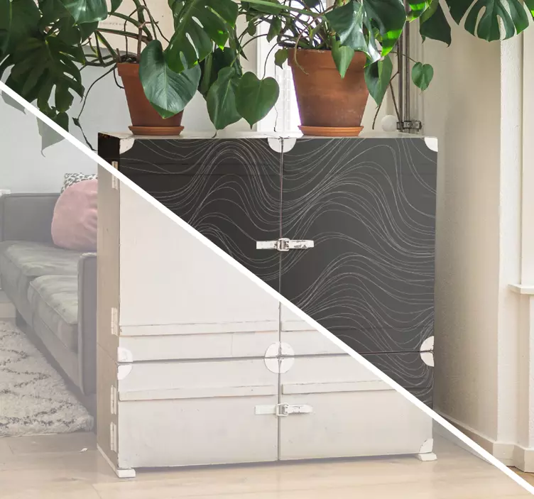 Sticker Meuble Textures de vagues - TenStickers