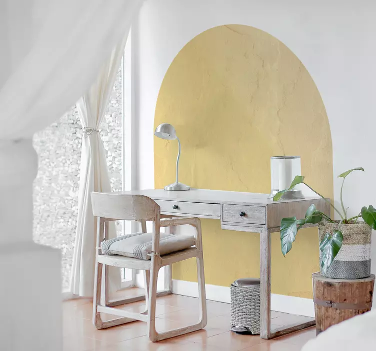 Sticker bureau géométrie courbe abstraite - TenStickers