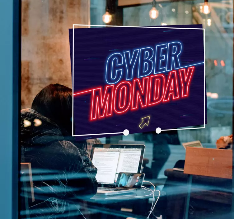 Sticker soldes Cyber Monday - TenStickers