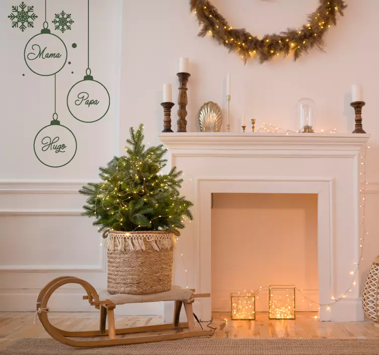 Sticker boules de Noël personnalisables - TenStickers