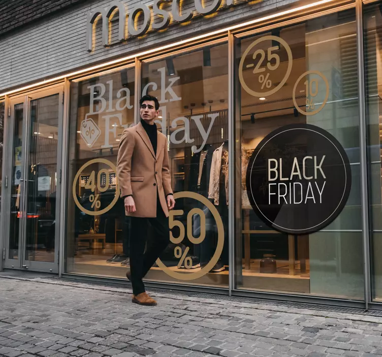 Sticker Black Friday vitrines - TenStickers