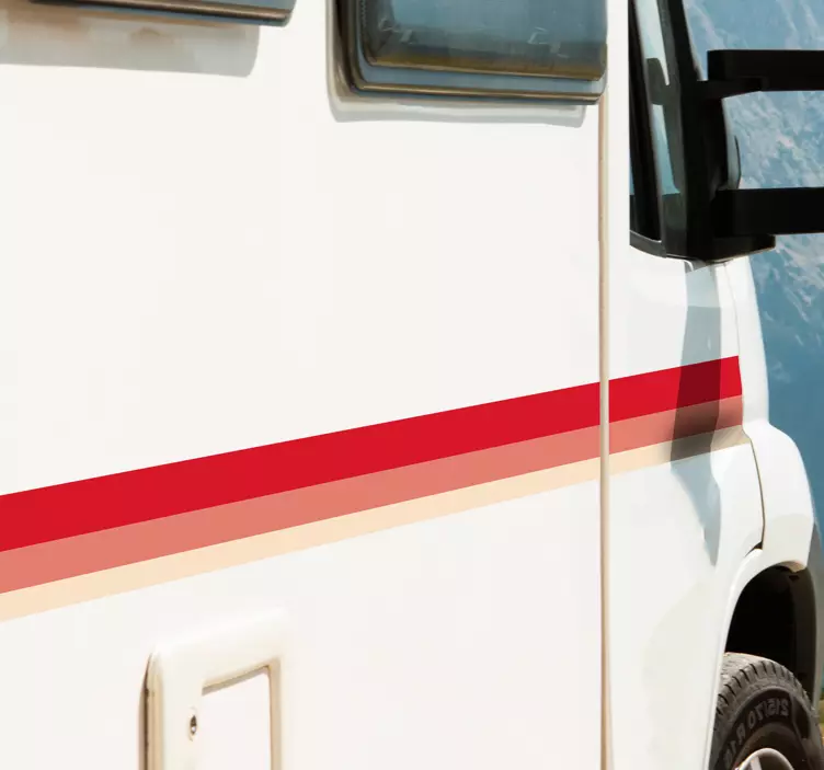 Sticker camping car ligne rayures - TenStickers