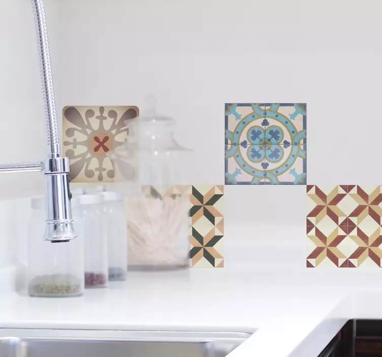 Sticker carreaux ciment hydraulique - TenStickers