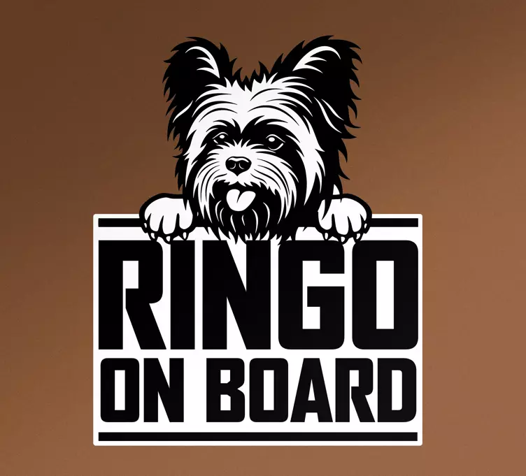 Sticker voiture panneau chien joueur - TenStickers