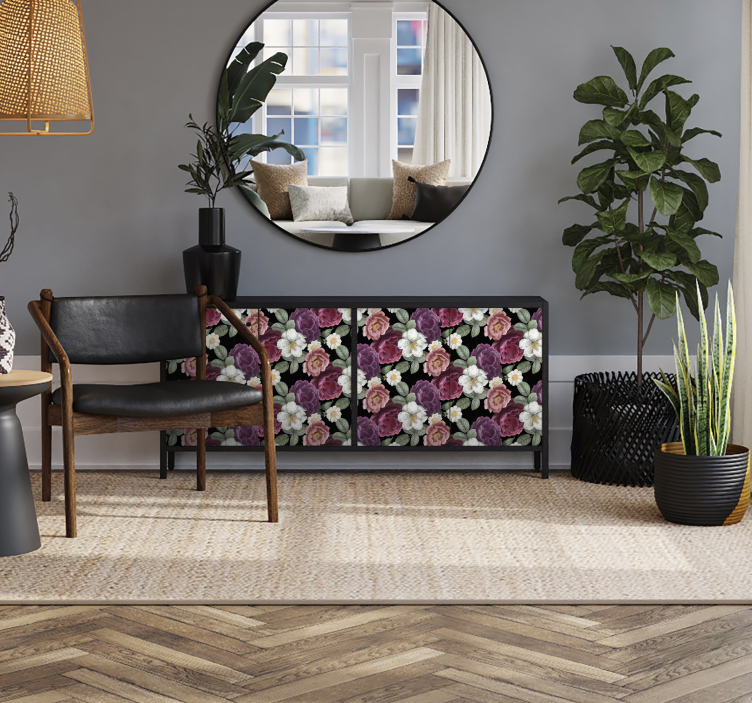 Sticker meuble fleurs de printemps - TenStickers