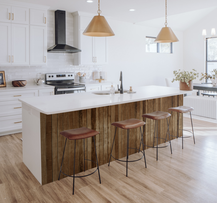 Sticker meuble texture bois - TenStickers