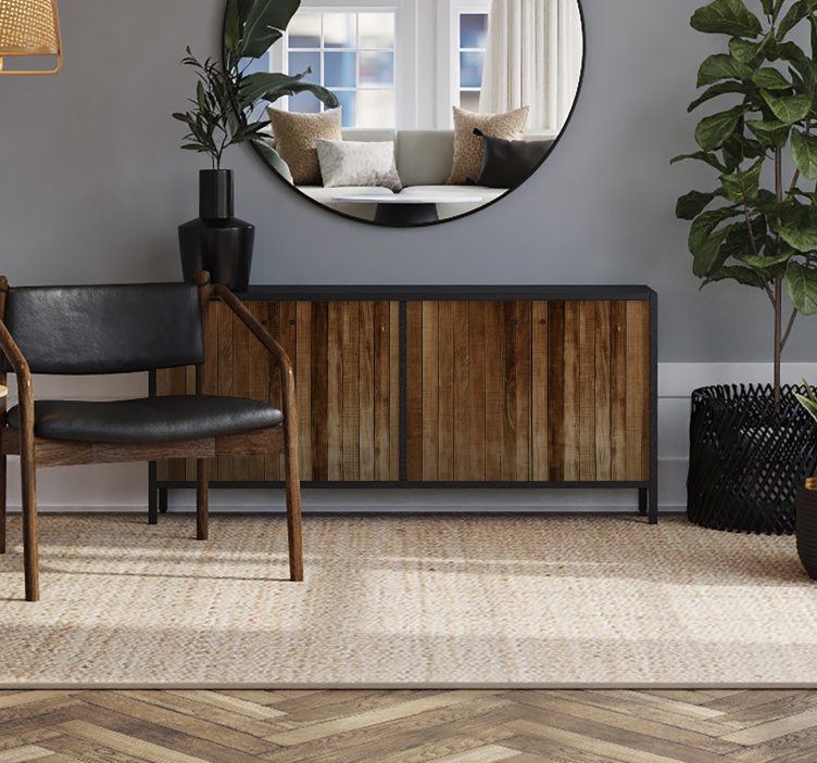 Sticker meuble texture bois - TenStickers