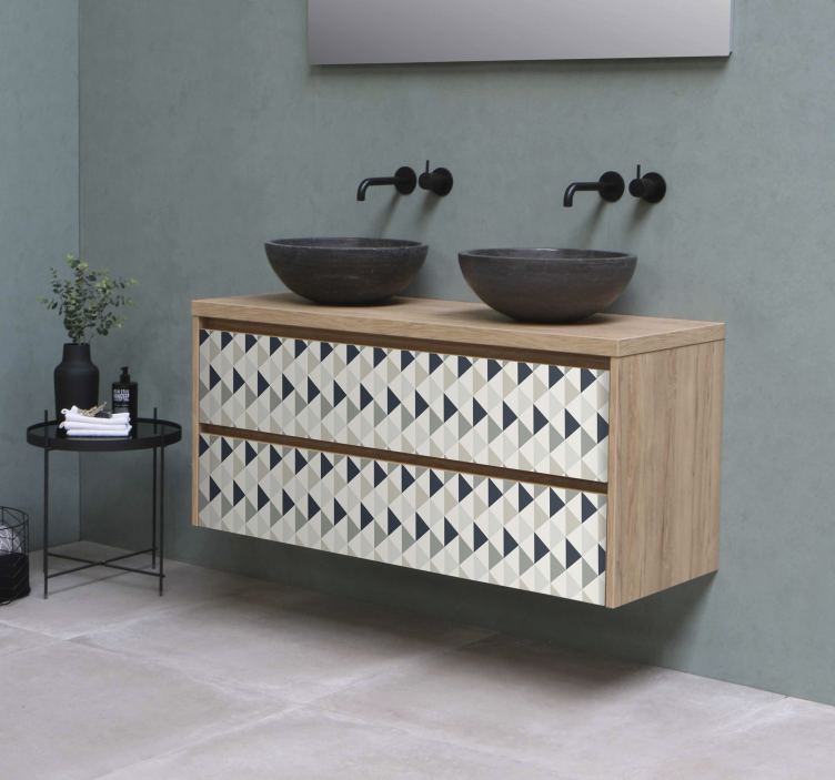 Autocollant meuble triangles géométriques - TenStickers