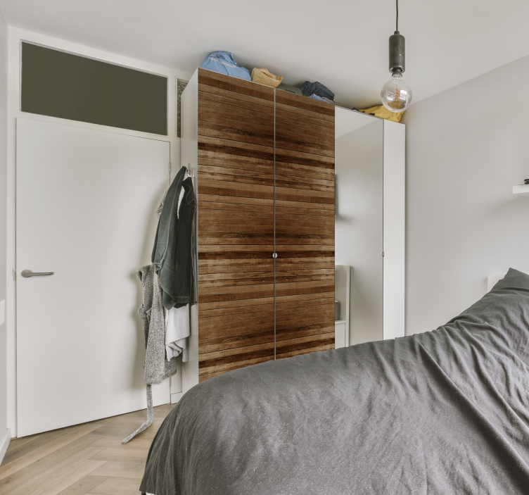 Sticker meuble texture bois - TenStickers