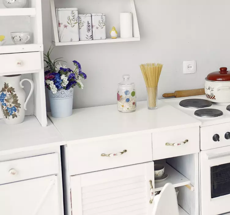 Adhésif meuble couleur blanche - TenStickers