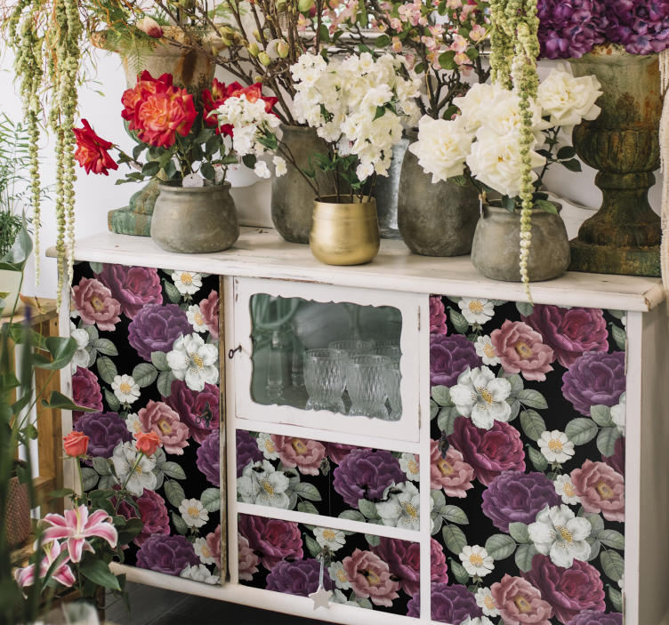 Sticker meuble fleurs de printemps - TenStickers