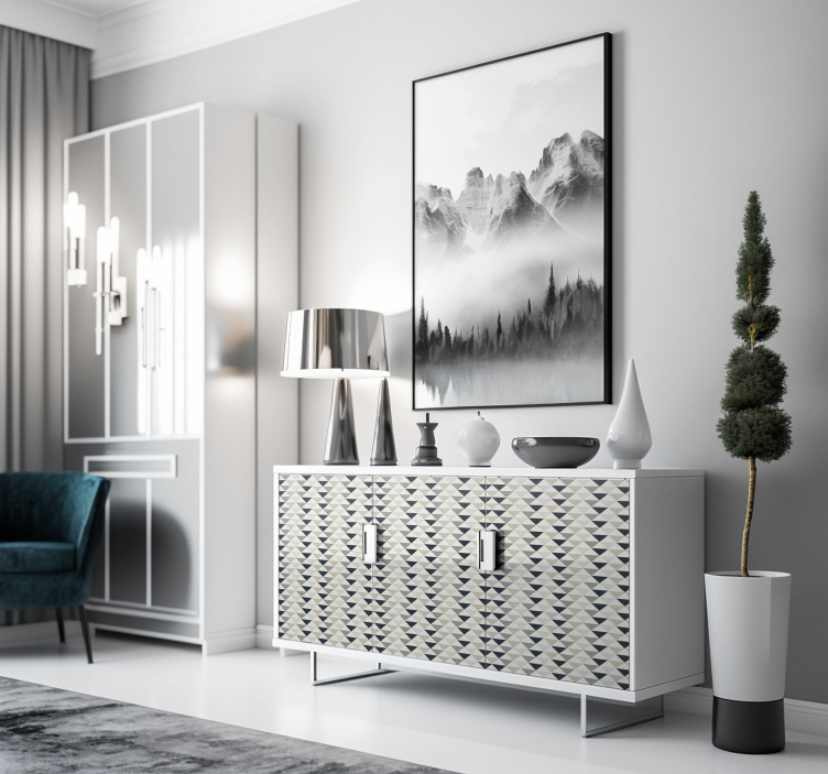 Autocollant meuble triangles géométriques - TenStickers