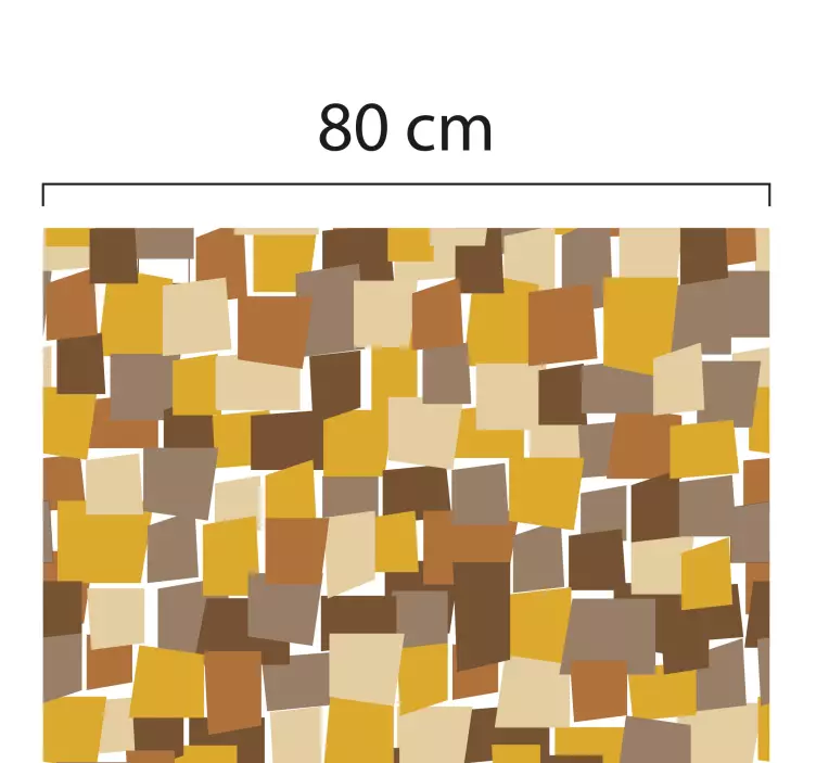 Sticker fenêtre formes carrées rétro - TenStickers