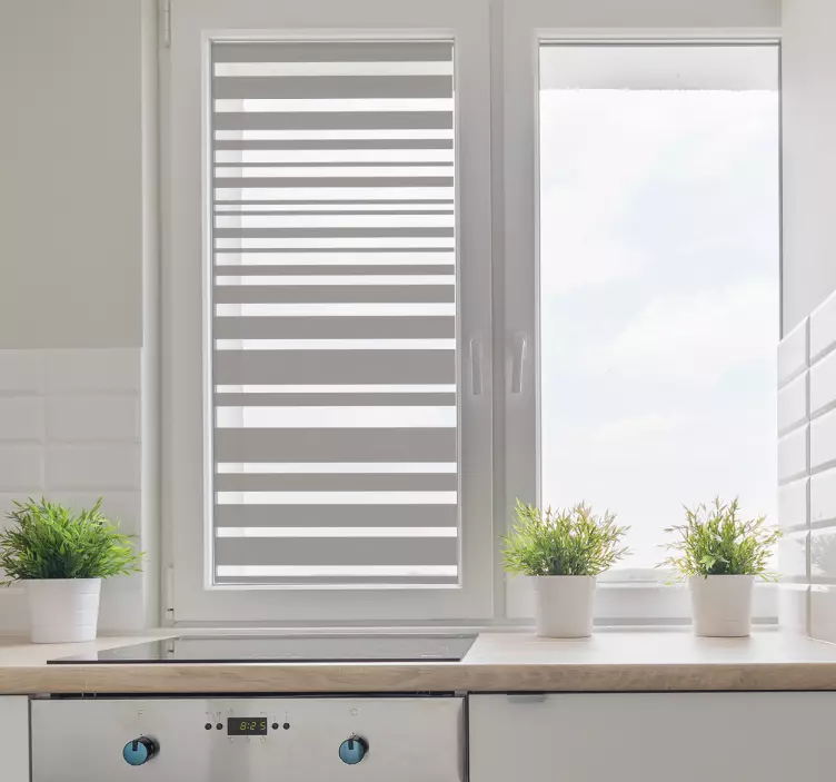 Sticker fenêtre lignes horizontales - TenStickers