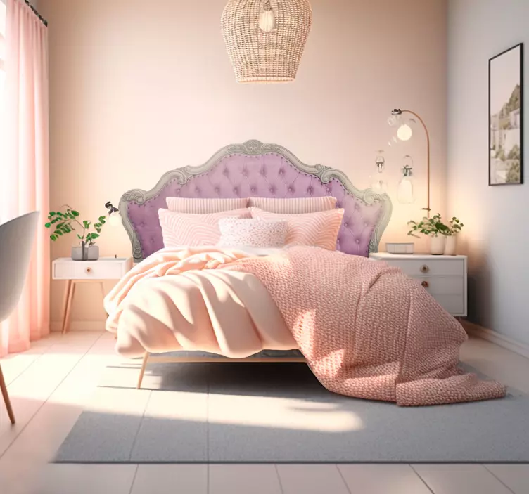 Sticker tête de lit capitonné doux - TenStickers