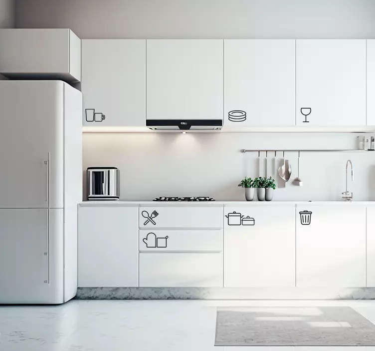 Sticker cuisine icônes ustensiles - TenStickers