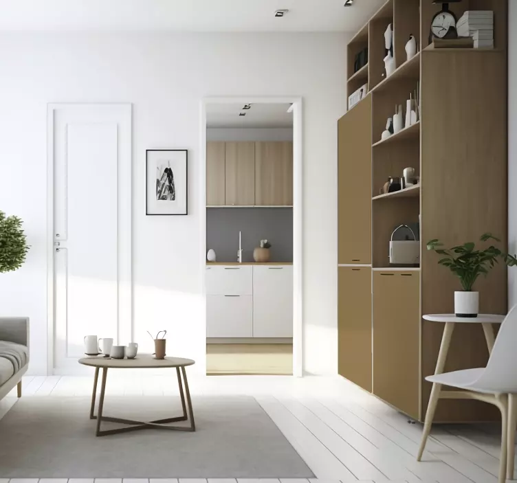 Rouleau adhésif meuble mat beige marron - TenStickers