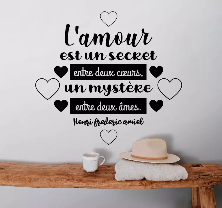 Sticker citation amour secret - TenStickers