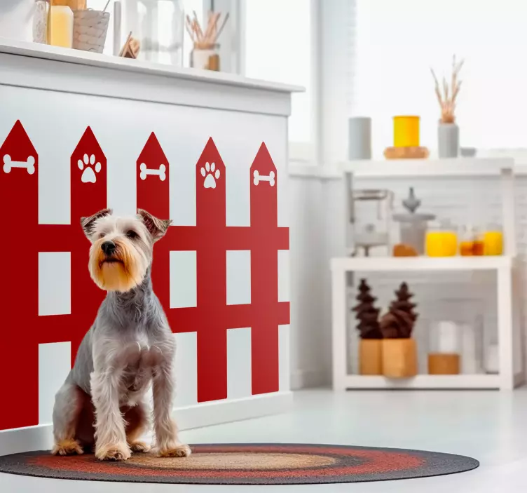 Sticker chien clôture de jardin - TenStickers