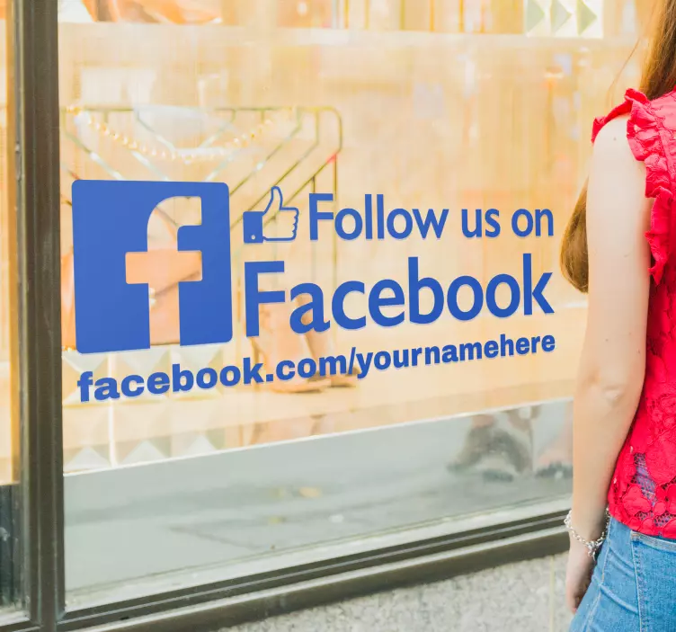 Sticker Facebook anglais - TenStickers