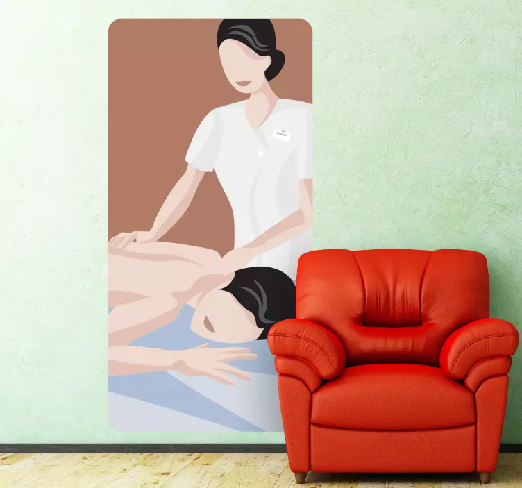 Sticker soin massage - TenStickers