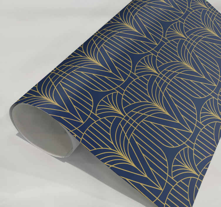 Sticker motif Art déco avec détails dorés - TenStickers