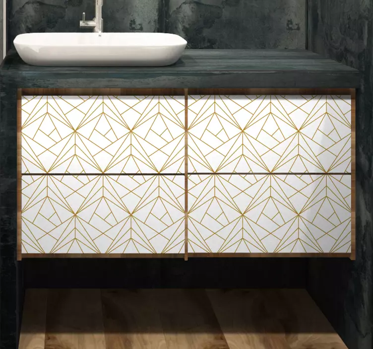 Adhésif meuble motif géométrique - TenStickers