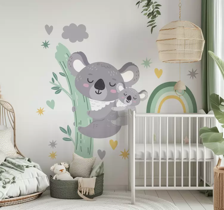 Sticker chambre enfant joyeux koalas - TenStickers