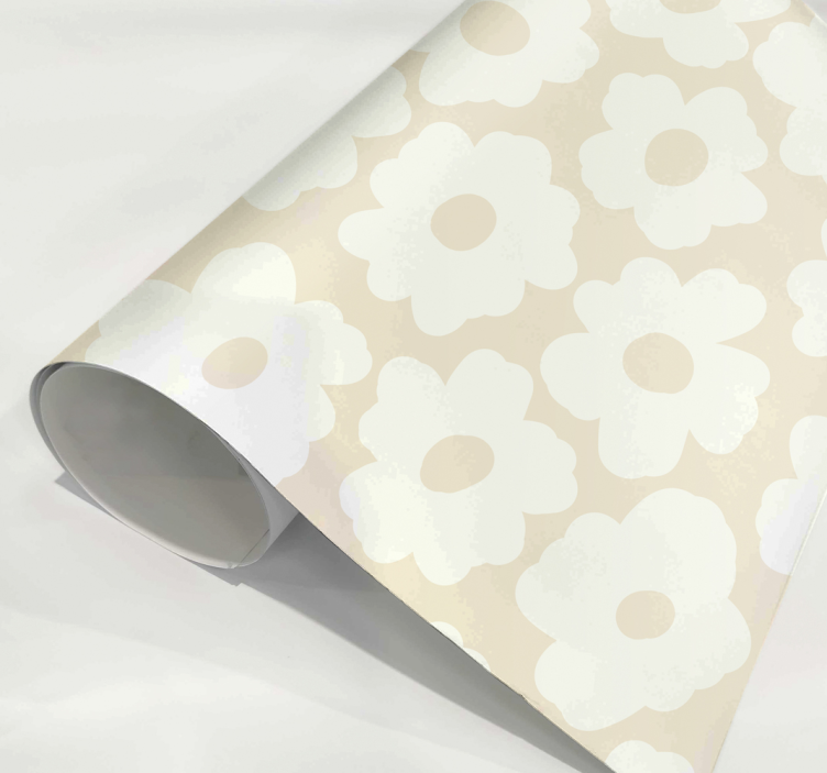 Sticker fleur coquelicot blanc - TenStickers