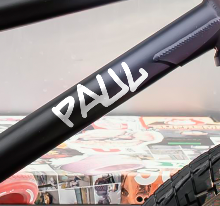 Sticker vélo style BMX avec prénom - TenStickers