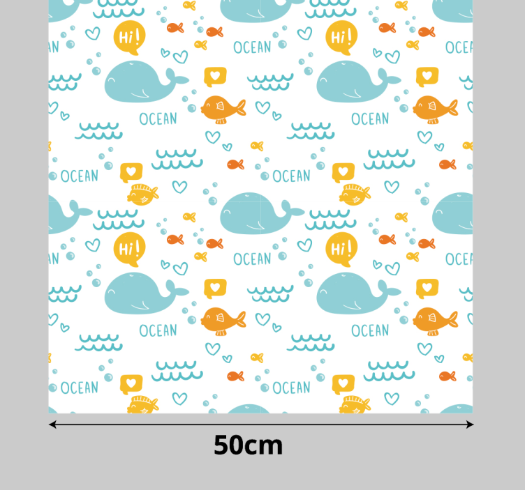 Sticker Meuble Animaux océan colorés - TenStickers