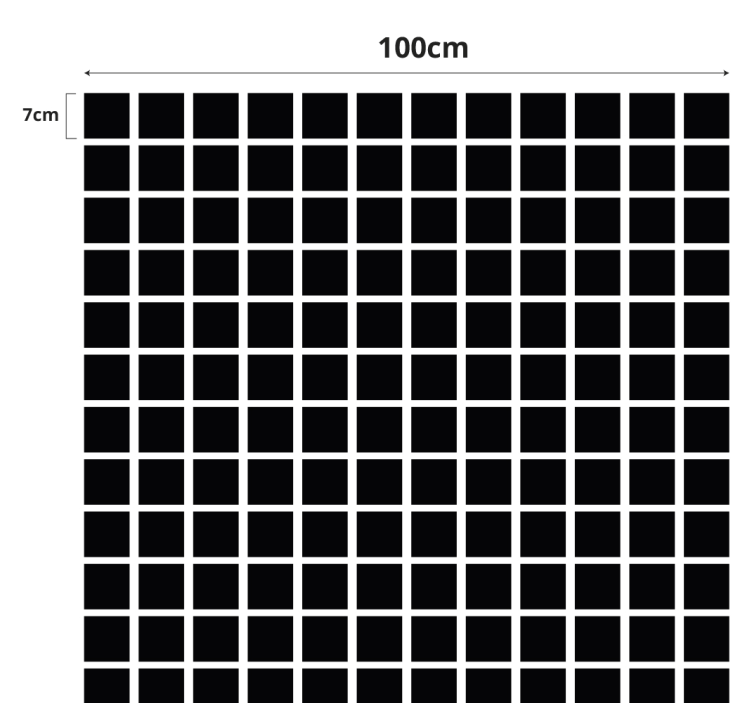 Film fenêtre carré échelle des carrés gris - TenStickers