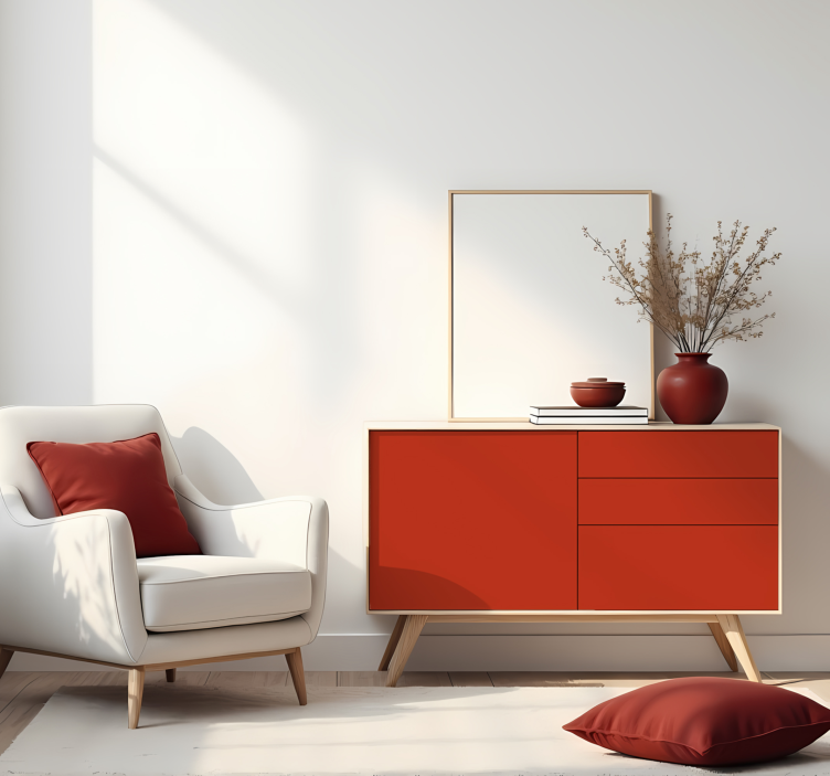 Papier adhésif - Rouge Corail - TenStickers