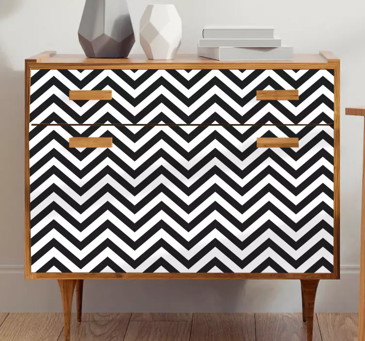 Adhésif meuble motif chevron élégant - TenStickers