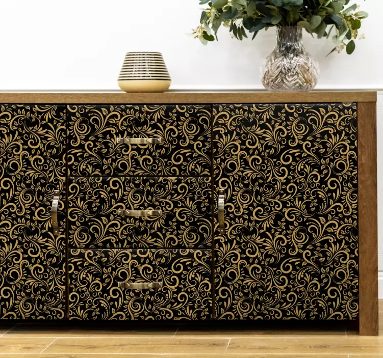 Adhésif meuble motif tourbillon élégant - TenStickers