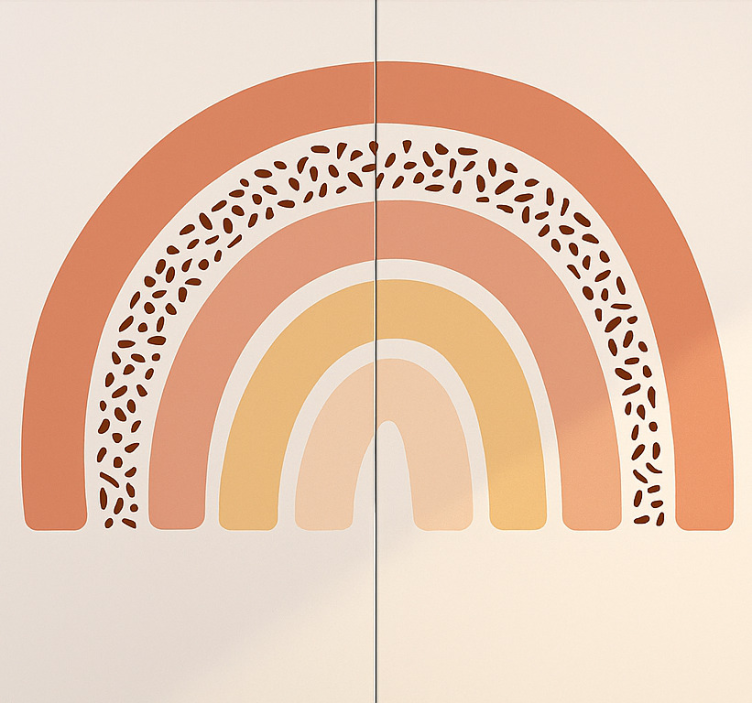 Adhésif meuble pâte demi-arc-en-ciel - TenStickers