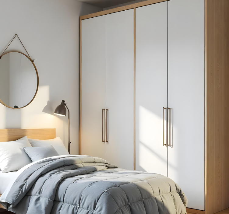 sticker pour porte placard blanc - TenStickers