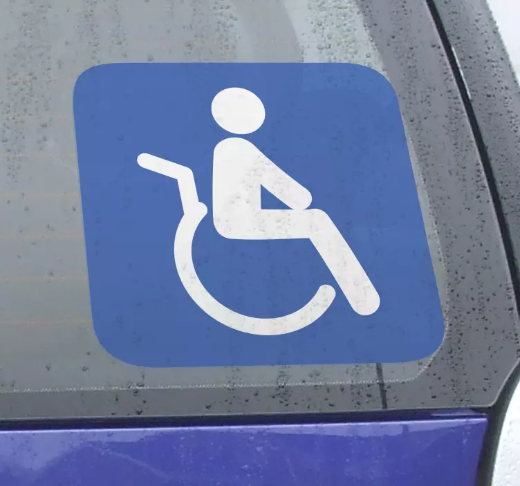 Sticker voiture signalisation personnes invalides - TenStickers
