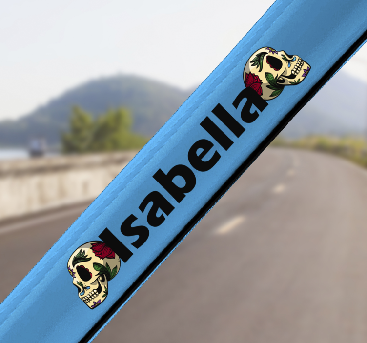 Sticker vélo crâne nom personnalisable - TenStickers