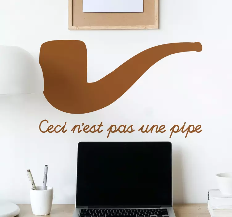 Art Stickers Déco ceci n'est pas une pipe - TenStickers