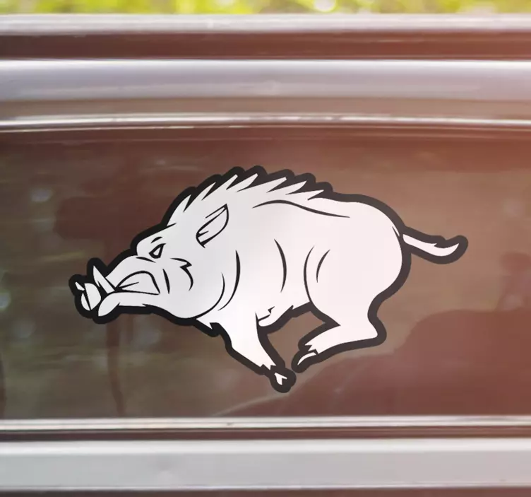 Sticker mural animal sauvage javali - TenStickers