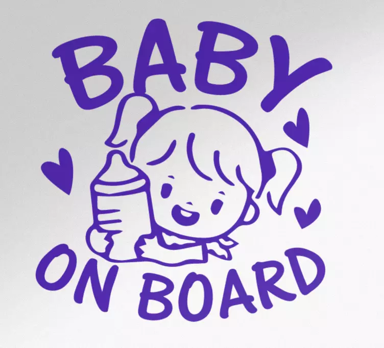 Autocollant bébé à bord avertissement mignon - TenStickers