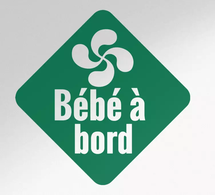 Sticker Bébé à Bord Conception de texte bébé à bord - TenStickers