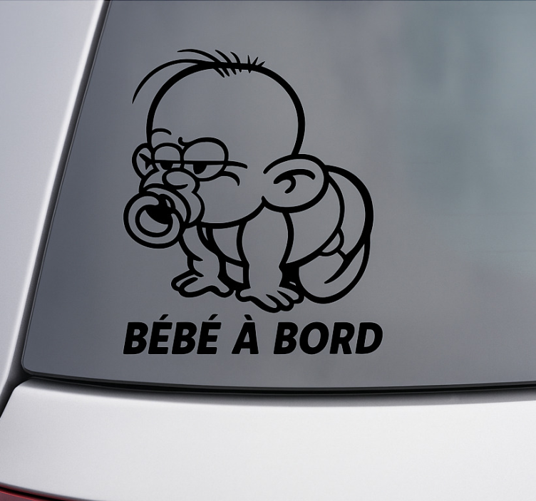 Autocollant bébé à bord en colère traditionnel - TenStickers