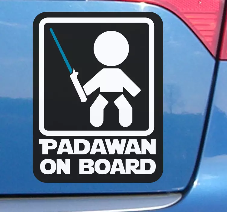Autocollant bébé à bord Padawan bleu - TenStickers