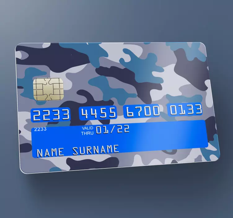 Sticker carte bancaire camouflage militaire - TenStickers