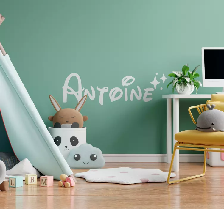 Sticker enfant féerique nom personnalisable - TenStickers
