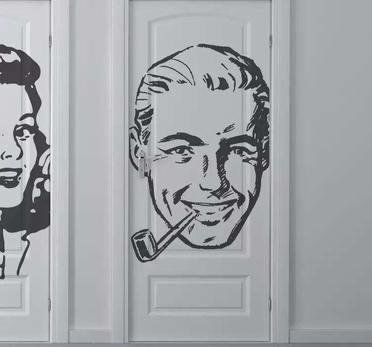 Sticker WC coin des hommes - TenStickers